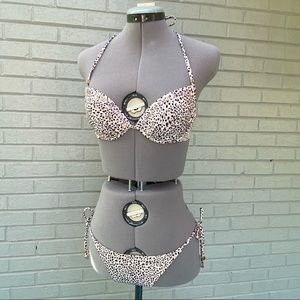 Victoria Secret Rare Cheetah Jeweled Bikini NWOT